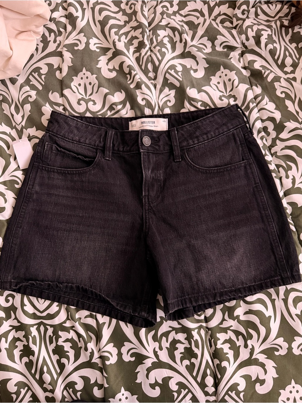 Hollister Black Wash Denim Jean Shorts